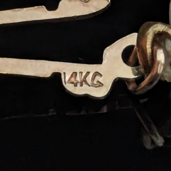 Vintage 14k Yellow Gold Beads & Baroque Pearls Beaded Necklace 28" Long Estate