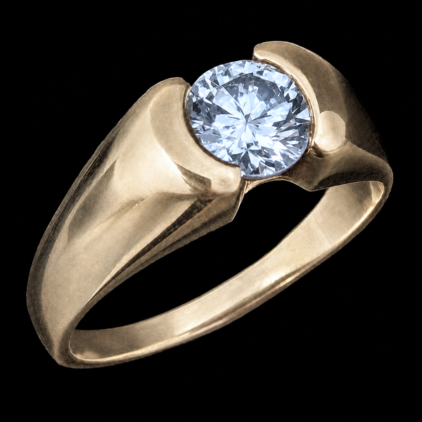 Vintage Natural Diamond 14k Yellow Gold Ring Engagement or Statement Estate Gift 