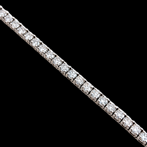 Vintage Natural Diamonds 14k White Gold Tennis Bracelet Estate Jewelry Gift