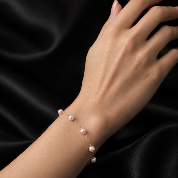 Monterey - EFFY NWT 14k Rose Gold Pink Pearl Station Bracelet