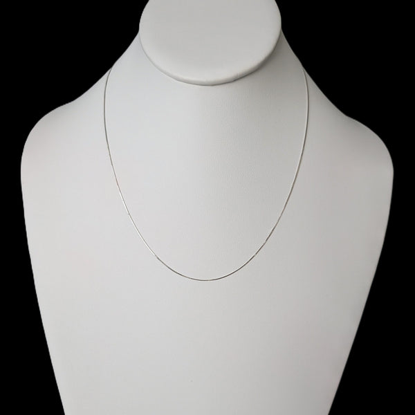 Estate 14k White Gold Box Chain 18 in Long