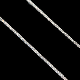Estate 14k White Gold Box Chain 18 in Long