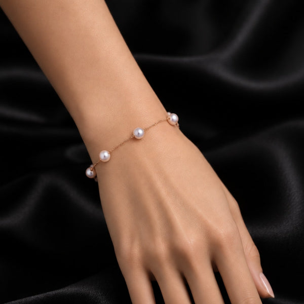 Monterey - EFFY NWT 14k Rose Gold Pink Pearl Station Bracelet