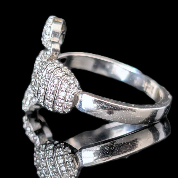 Vintage Diamond Scorpion Ring 14K White Gold Scorpio Zodiac Cocktail Gift Estate