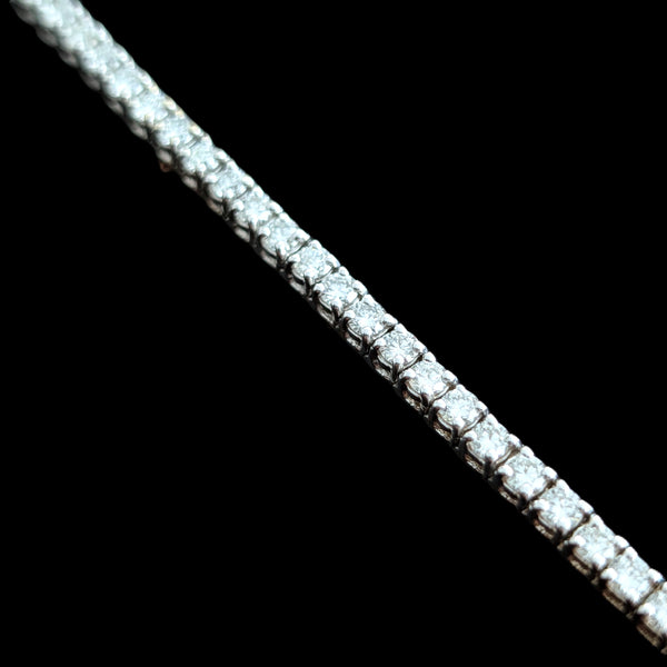 Vintage Natural Diamonds 14k White Gold Tennis Bracelet Estate Jewelry Gift 