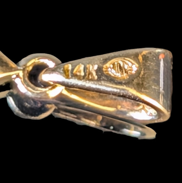 Vintage Star of David Diamonds 14k Multi Tone Gold Pendant Estate Judaica Gift