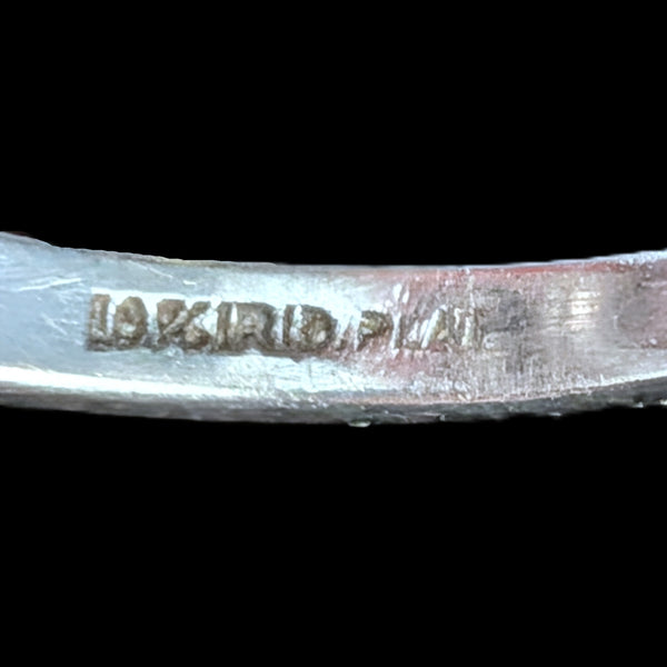antique platinum hallmark on ring

