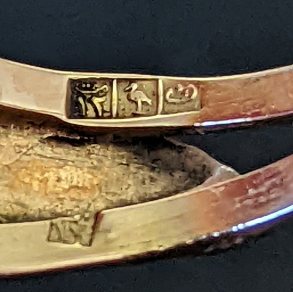 EGYPTIAN LAB CREATED COLOR CHANGE ALEXANDRITE 14K GOLD COCKTAIL RING 1976