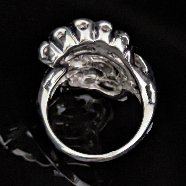 ART DECO DIAMOND PLATINUM COCKTAIL RING