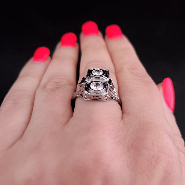 The Lubek - Art Deco Diamond 20k Gold Cocktail Ring