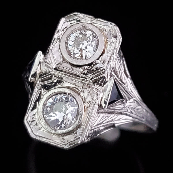 The Lubek - Art Deco Diamond 20k Gold Cocktail Ring