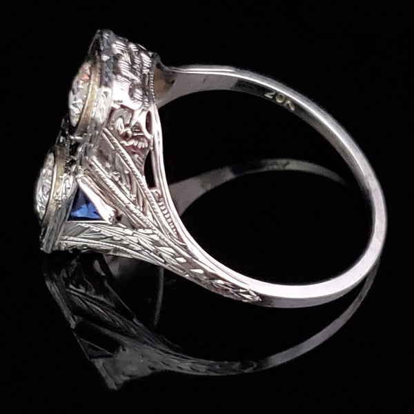 The Lubek - Art Deco Diamond 20k Gold Cocktail Ring