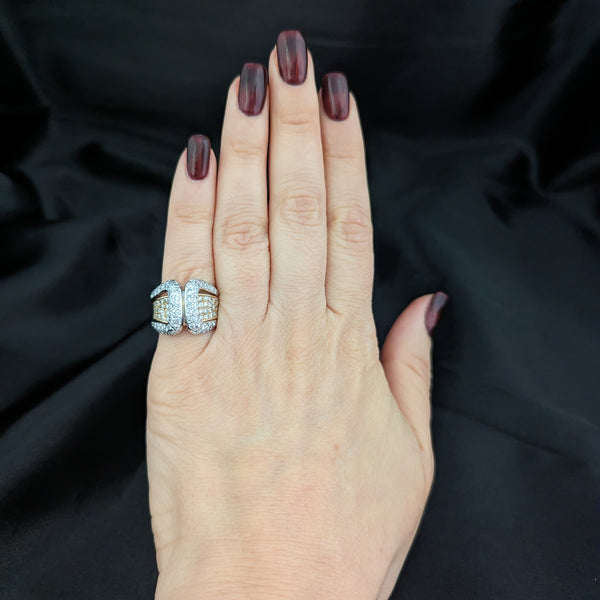 The Nutley - Estate Diamond 14k Gold Cocktail Ring Set