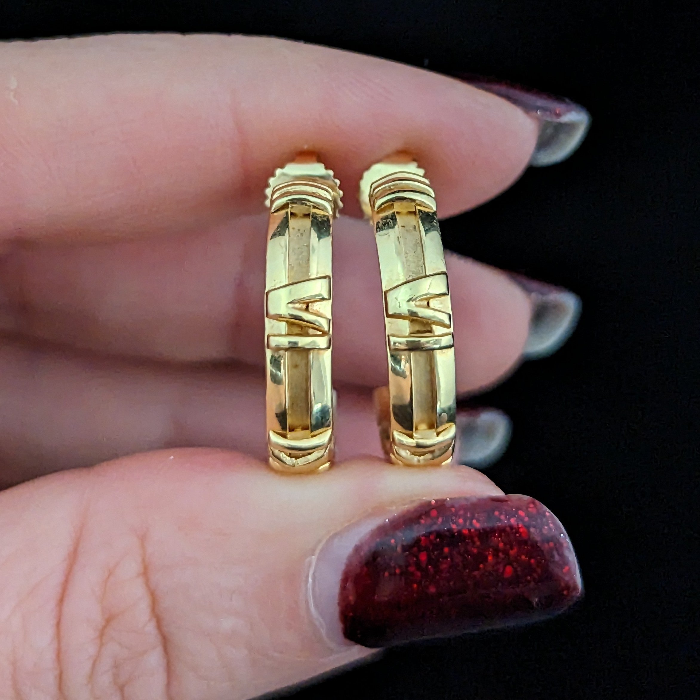 Tiffany atlas store earrings gold
