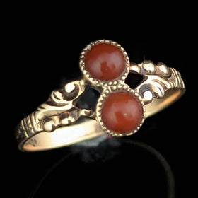 The Katherine - Victorian Toi at Moi Carnelian 10k Gold Ring