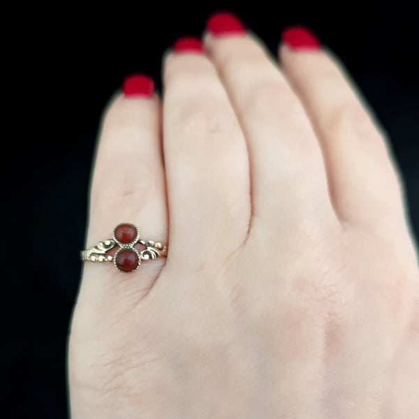 The Katherine - Victorian Toi at Moi Carnelian 10k Gold Ring