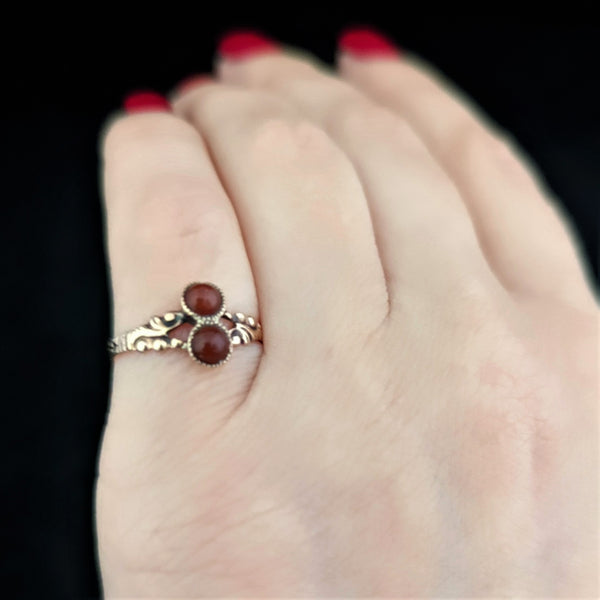 The Katherine - Victorian Toi at Moi Carnelian 10k Gold Ring