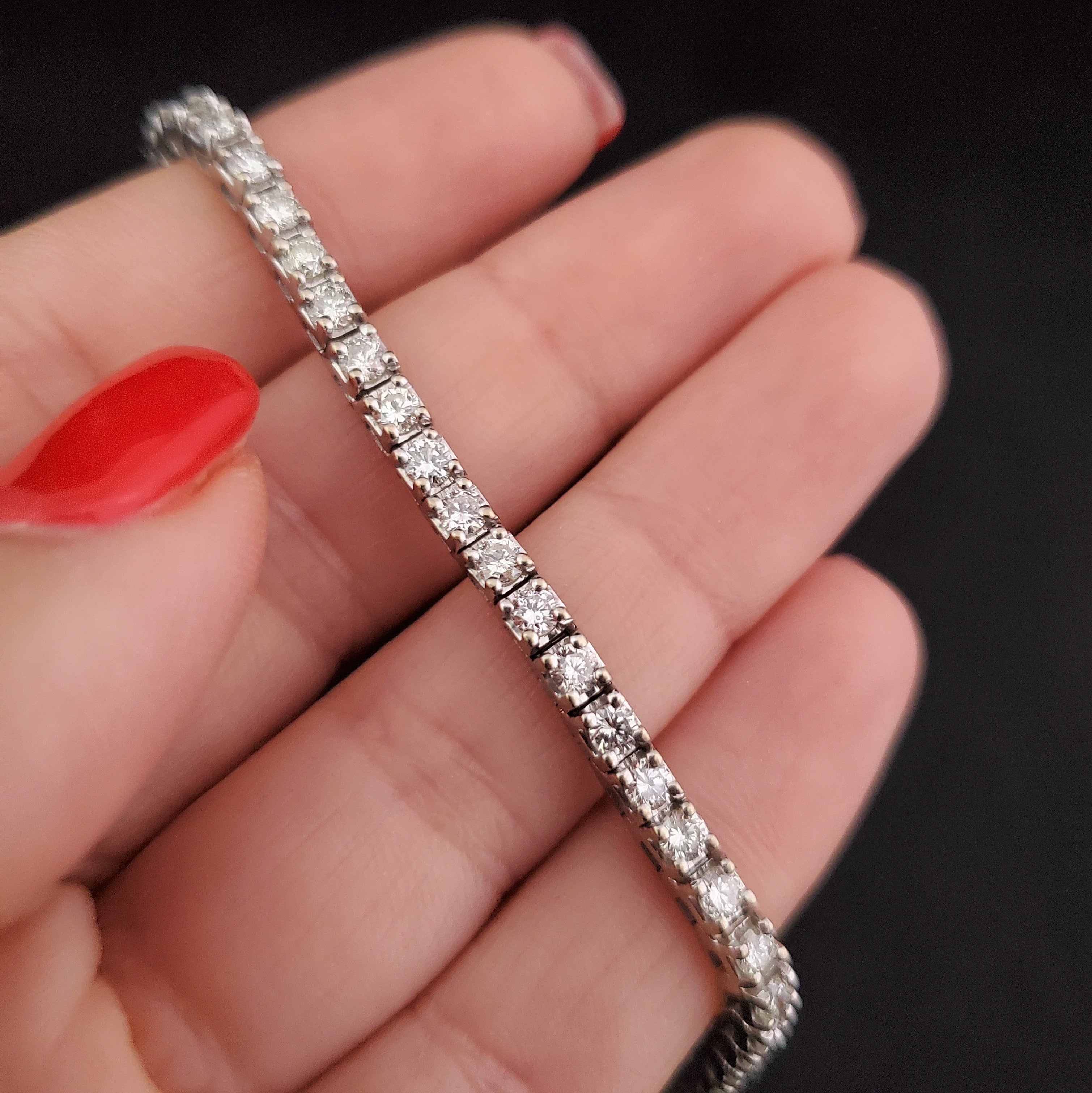 Antique diamond sale tennis bracelet