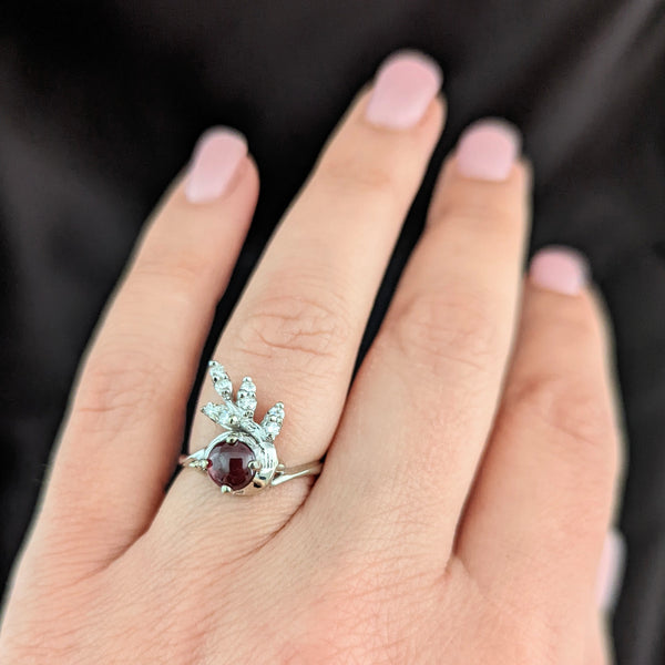 The Wickenburg - 1950s Garnet 14k Gold Statement Ring