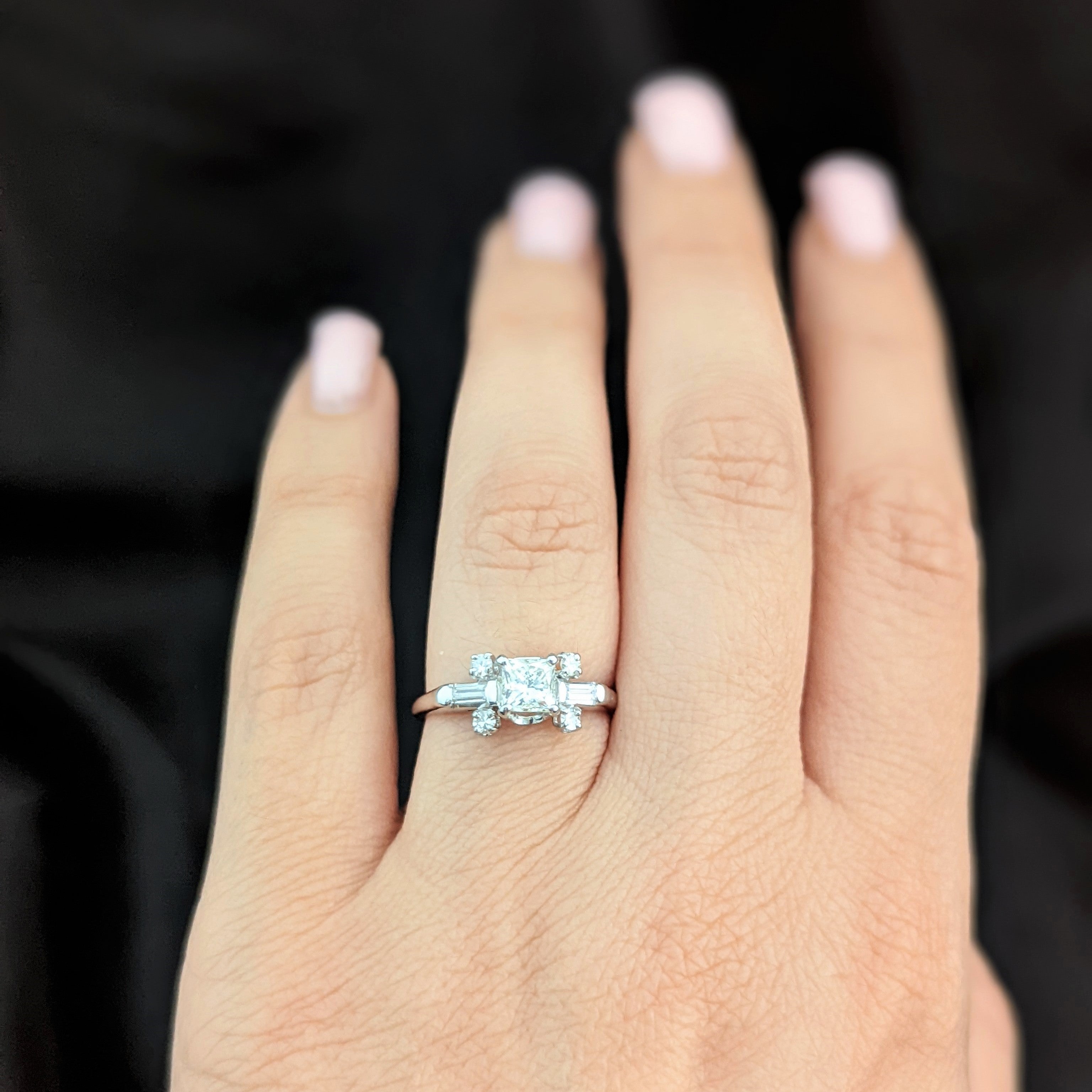The Bismarck Vintage Princess Cut Diamond 14k Gold Ring
