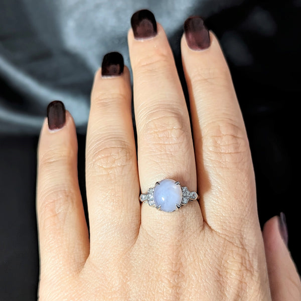 Vintage GIA 5 Carat Natural Star Pink Sapphire NO HEAT Diamond 14k Gold Ring