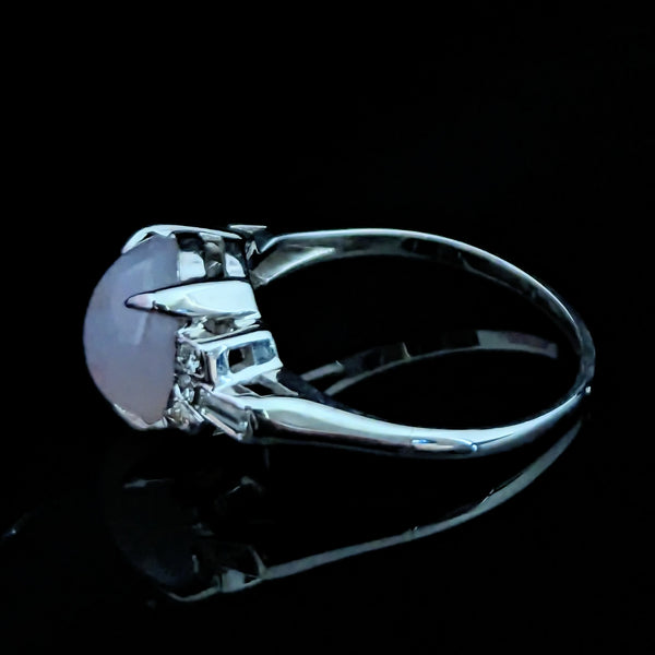 Vintage GIA 5 Carat Natural Star Pink Sapphire NO HEAT Diamond 14k Gold Ring