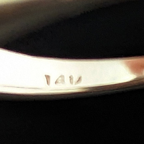 Vintage GIA Old Mine Cut Diamond 14k White Yellow Gold 3 Stone Ring EngagementVintage GIA Old Mine Cut Diamond 14k White Yellow Gold 3 Stone Ring Engagement