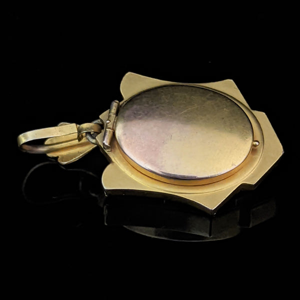 The Nampa - Victorian Gold Seed Pearl Etruscan Revival Locket